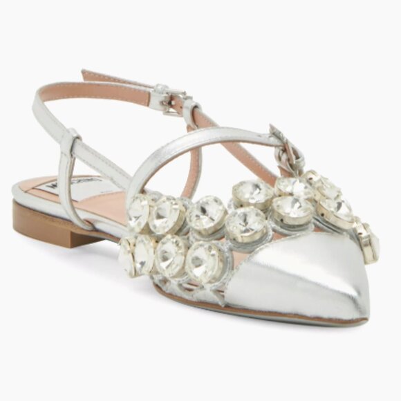 Moschino Silver Still Life Heart Ballerina Flats Cinderella would be Jealous! - Picture 6 of 13